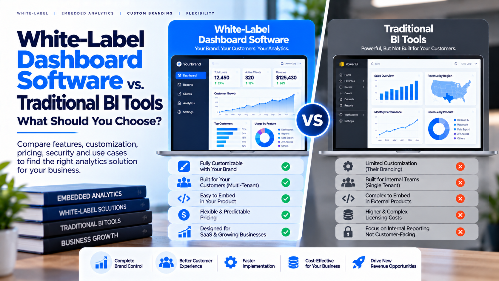 White-Label Dashboard Software vs. Traditional BI Tools: What Should You Choose?